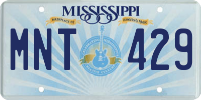 MS license plate MNT429
