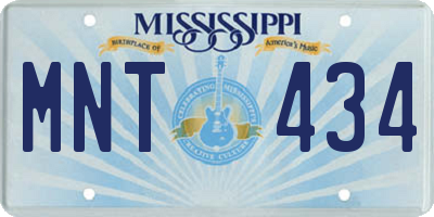 MS license plate MNT434