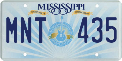 MS license plate MNT435