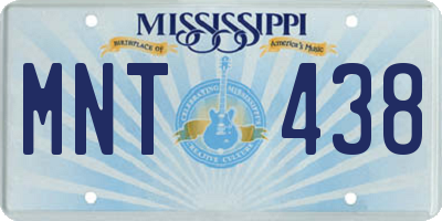 MS license plate MNT438