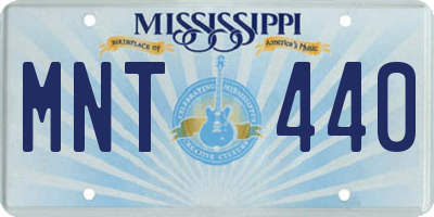 MS license plate MNT440