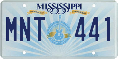 MS license plate MNT441
