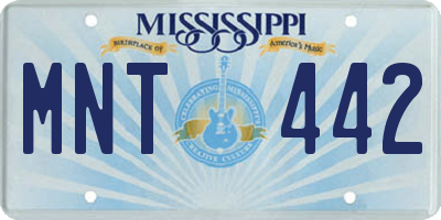 MS license plate MNT442