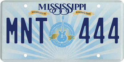 MS license plate MNT444