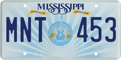 MS license plate MNT453