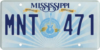 MS license plate MNT471