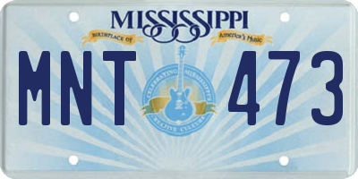 MS license plate MNT473