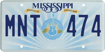 MS license plate MNT474
