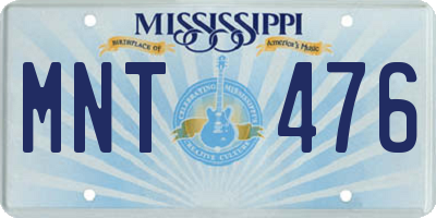 MS license plate MNT476