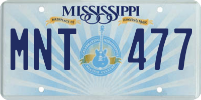 MS license plate MNT477