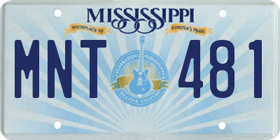 MS license plate MNT481