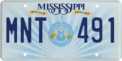 MS license plate MNT491