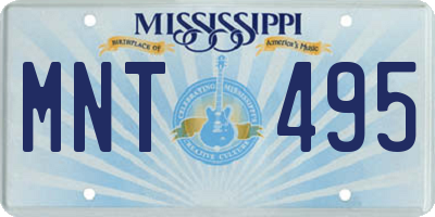 MS license plate MNT495