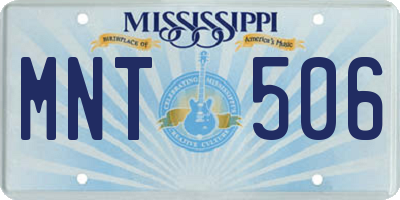 MS license plate MNT506