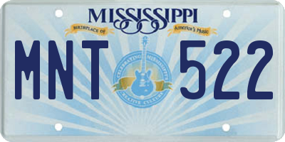 MS license plate MNT522