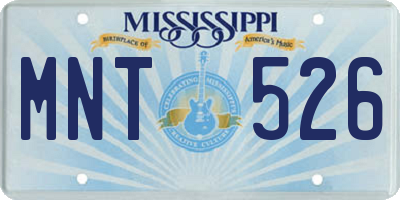 MS license plate MNT526
