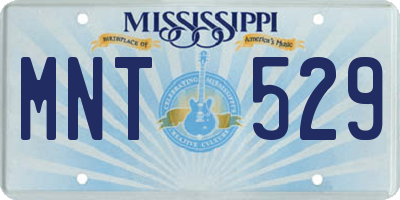 MS license plate MNT529