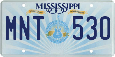 MS license plate MNT530