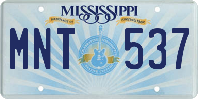 MS license plate MNT537