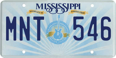MS license plate MNT546