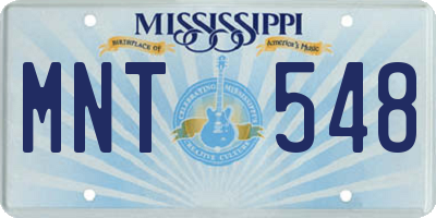 MS license plate MNT548