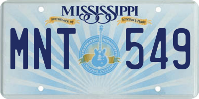 MS license plate MNT549