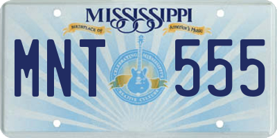 MS license plate MNT555
