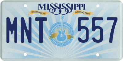 MS license plate MNT557