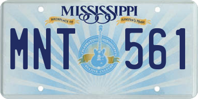 MS license plate MNT561