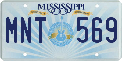 MS license plate MNT569