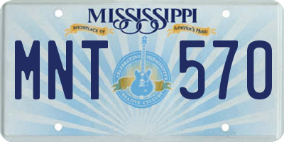 MS license plate MNT570