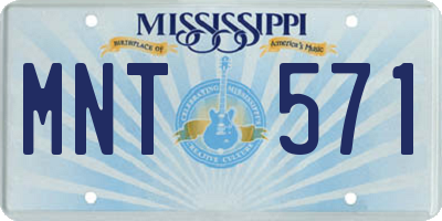 MS license plate MNT571