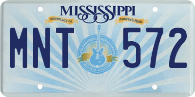 MS license plate MNT572