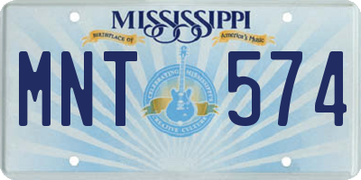 MS license plate MNT574