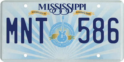 MS license plate MNT586