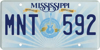 MS license plate MNT592