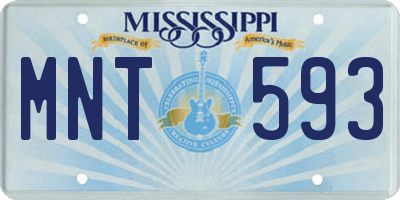 MS license plate MNT593