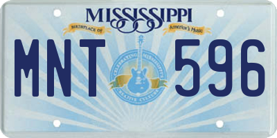MS license plate MNT596