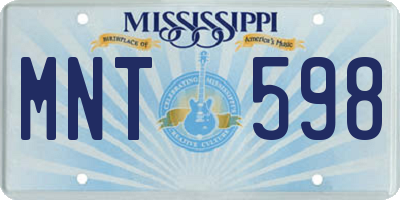 MS license plate MNT598