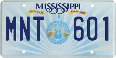 MS license plate MNT601