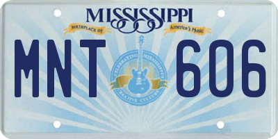 MS license plate MNT606