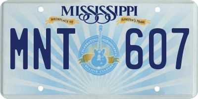 MS license plate MNT607