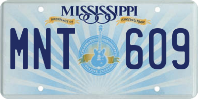 MS license plate MNT609