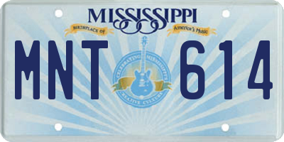 MS license plate MNT614