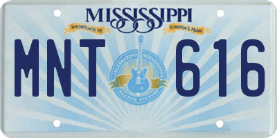 MS license plate MNT616