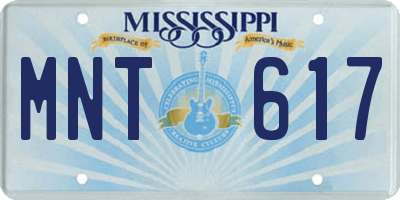 MS license plate MNT617