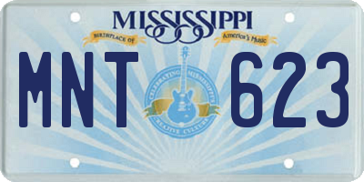 MS license plate MNT623