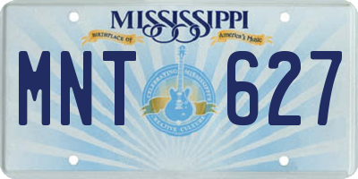MS license plate MNT627
