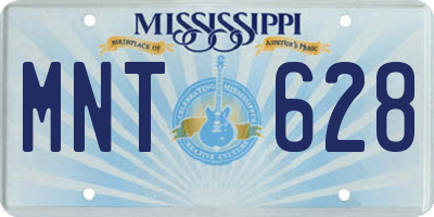 MS license plate MNT628