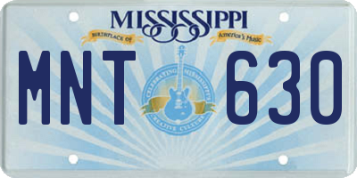 MS license plate MNT630